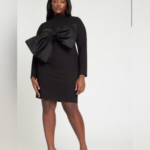 ELOQUII Bow Bodice Mini Dress